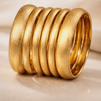 6 pcs matte finish traditional kara bangles for women