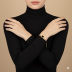 Adjustable gold Cuban link bracelet for women