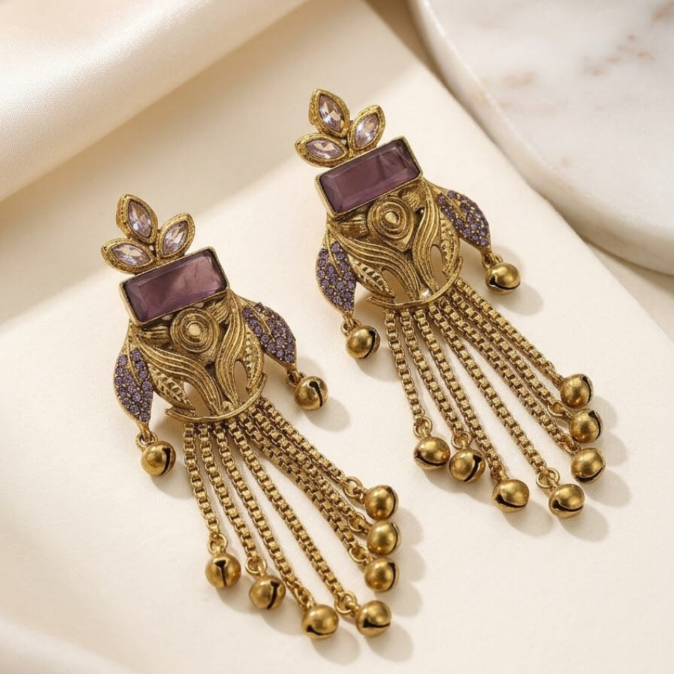 Antique-inspired ethnic earrings for women