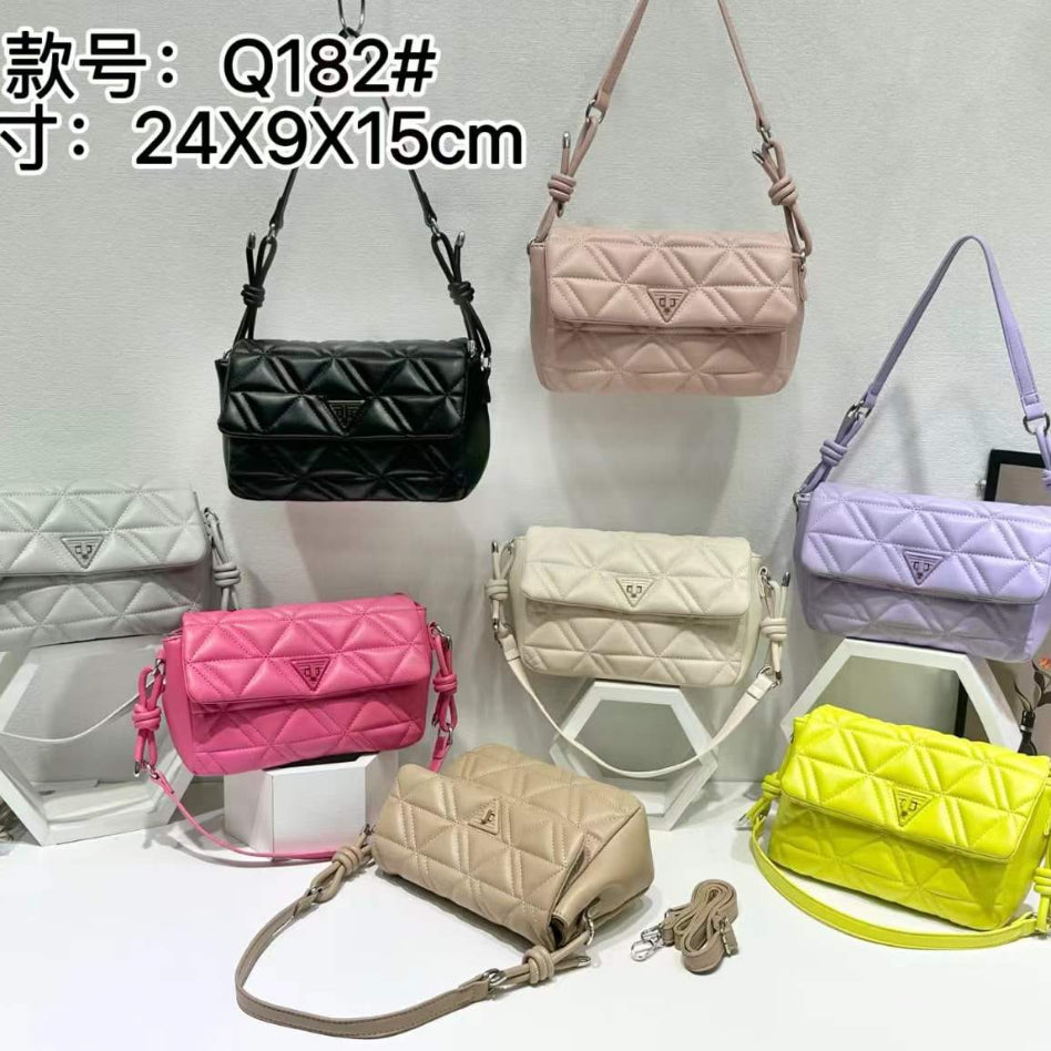 Contemporary quilted shoulder purse by Rivaalane