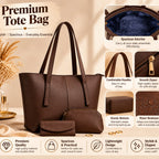 Coordinated tote bag accessories featuring a pouch and wallet