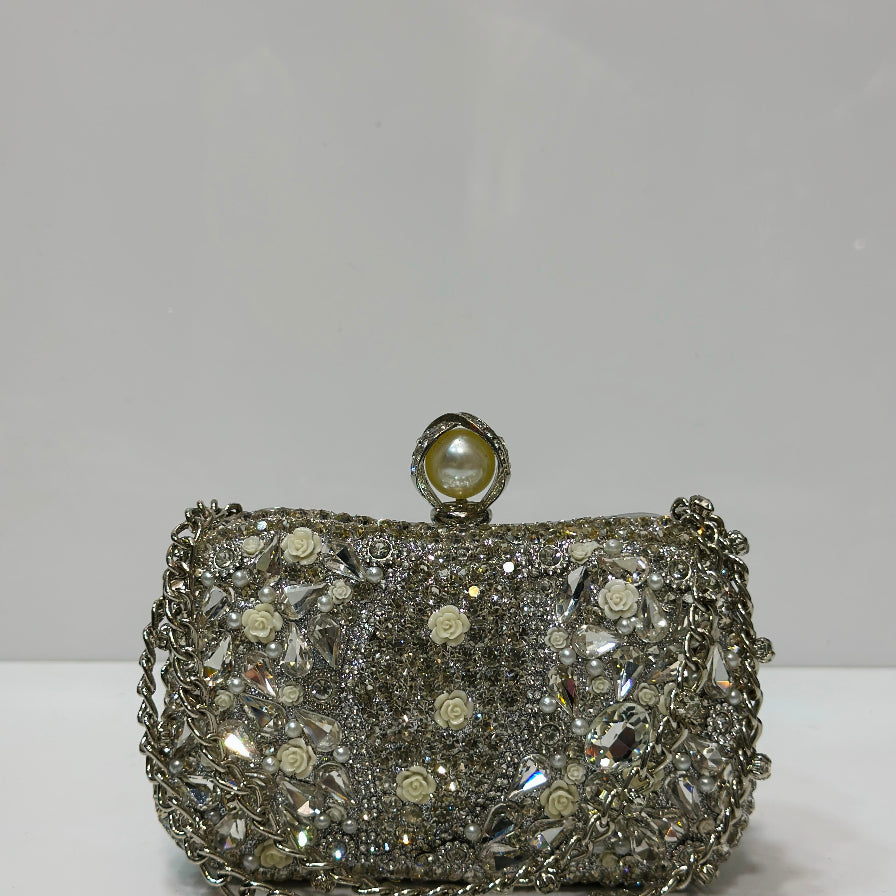 Crystal rhinestone evening clutch for women by Rivaalane