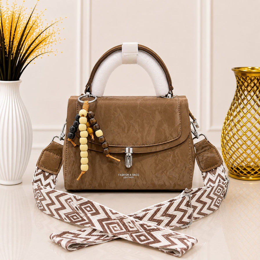 Elegant Structured Women's Handbag with Top Handle