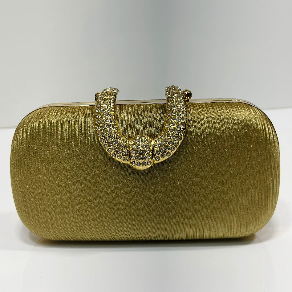 Elegant crystal embellished evening clutch purse for women