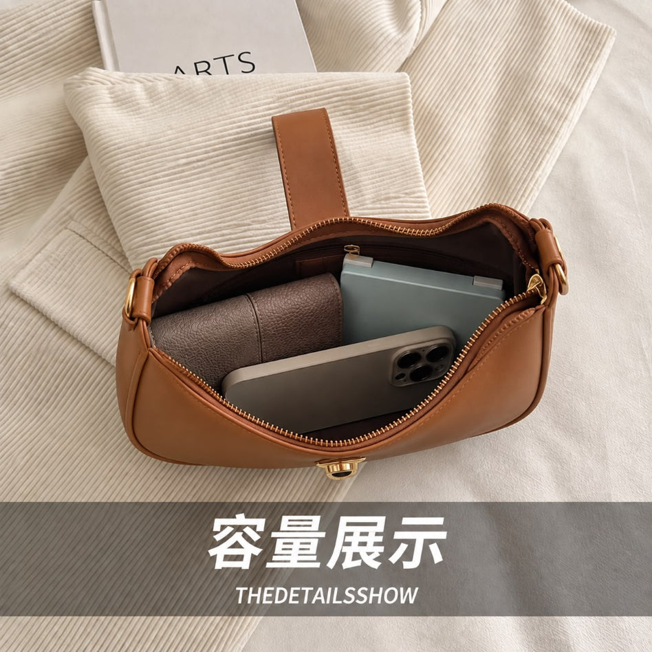 Elegant curved handbag for everyday use