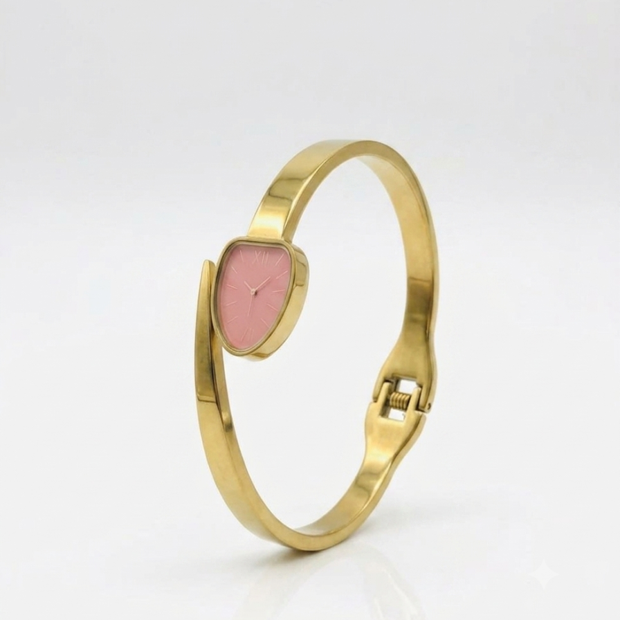 Elegant gold bangle bracelet for women by Rivaalane