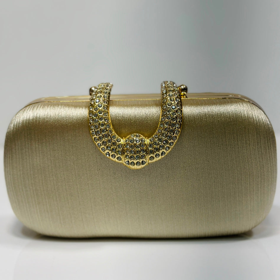 Elegant hard case evening purse for weddings and special occasions
