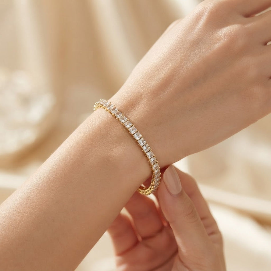 Elegant tennis bracelet for parties and festive occasions