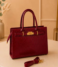 Exquisite embossed croco top-handle handbag for women
