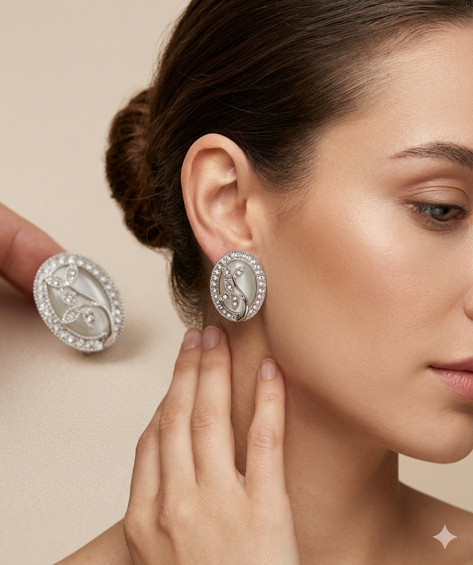 Fashion crystal earrings for formal occasions