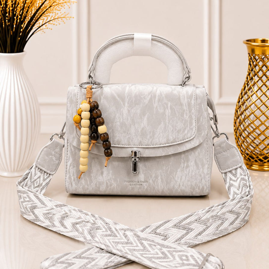 Fashionable Textured Leatherette Bag for Women