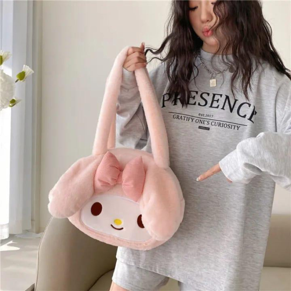 Faux-fur appearance tote bag for casual everyday styling