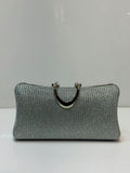 Glittery hard case clutch bag for women for weddings and evening parties
