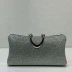 Glittery hard case clutch bag for women for weddings and evening parties