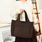 Large everyday tote bag with multiple pockets
