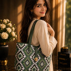 Luxury Woven Pattern Tote Bag for Women by Rivaalane