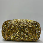 Luxury crystal embellished hardcase clutch bag