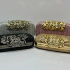 Luxury embellished bridal clutch bag for women