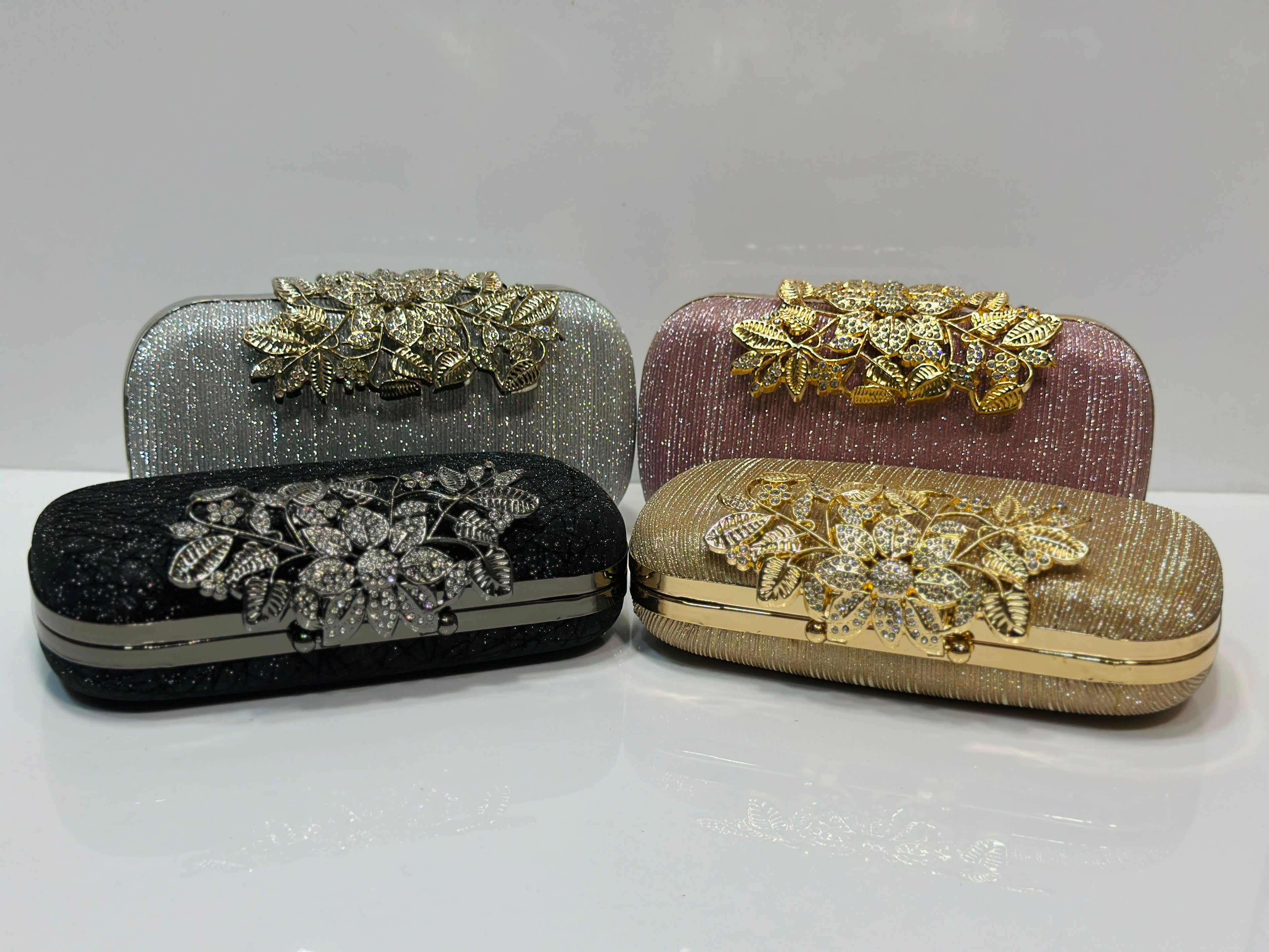 Luxury embellished bridal clutch bag for women