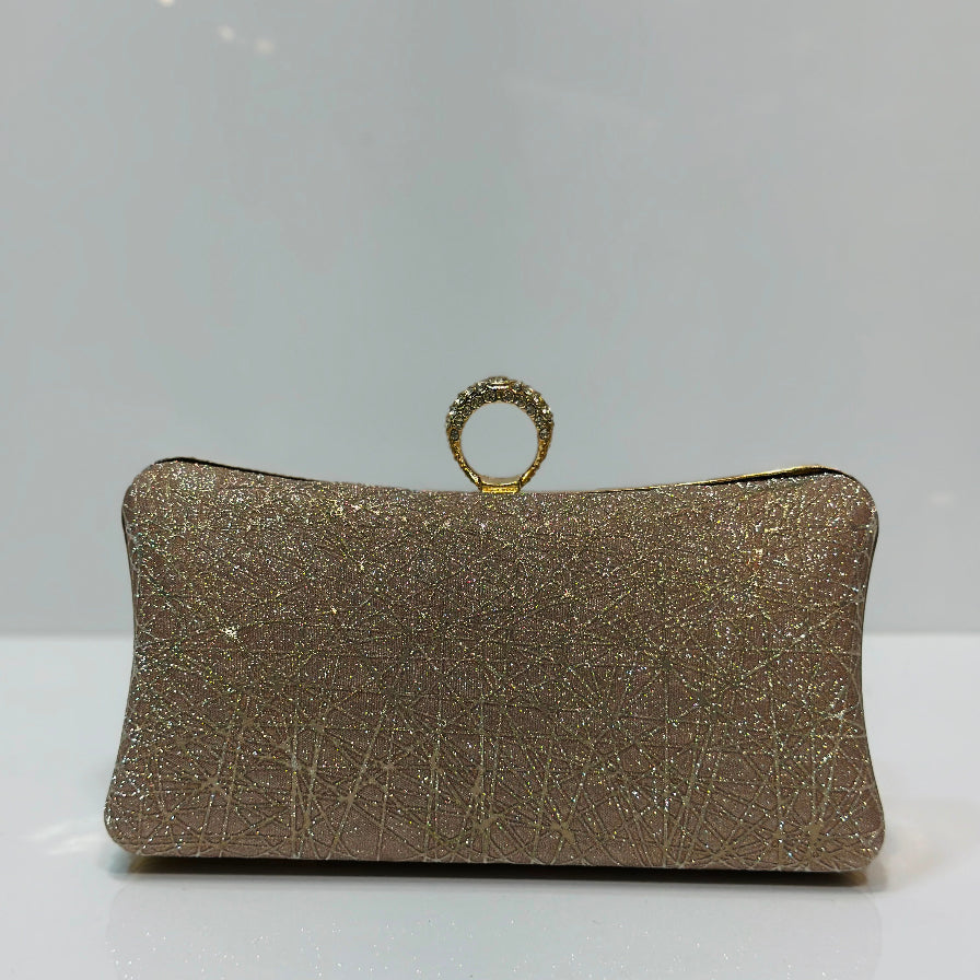 Luxury shimmer party clutch for weddings and special occasions
