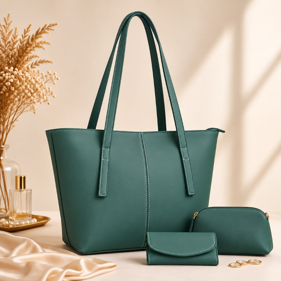 Minimalist women's handbag set for daily use