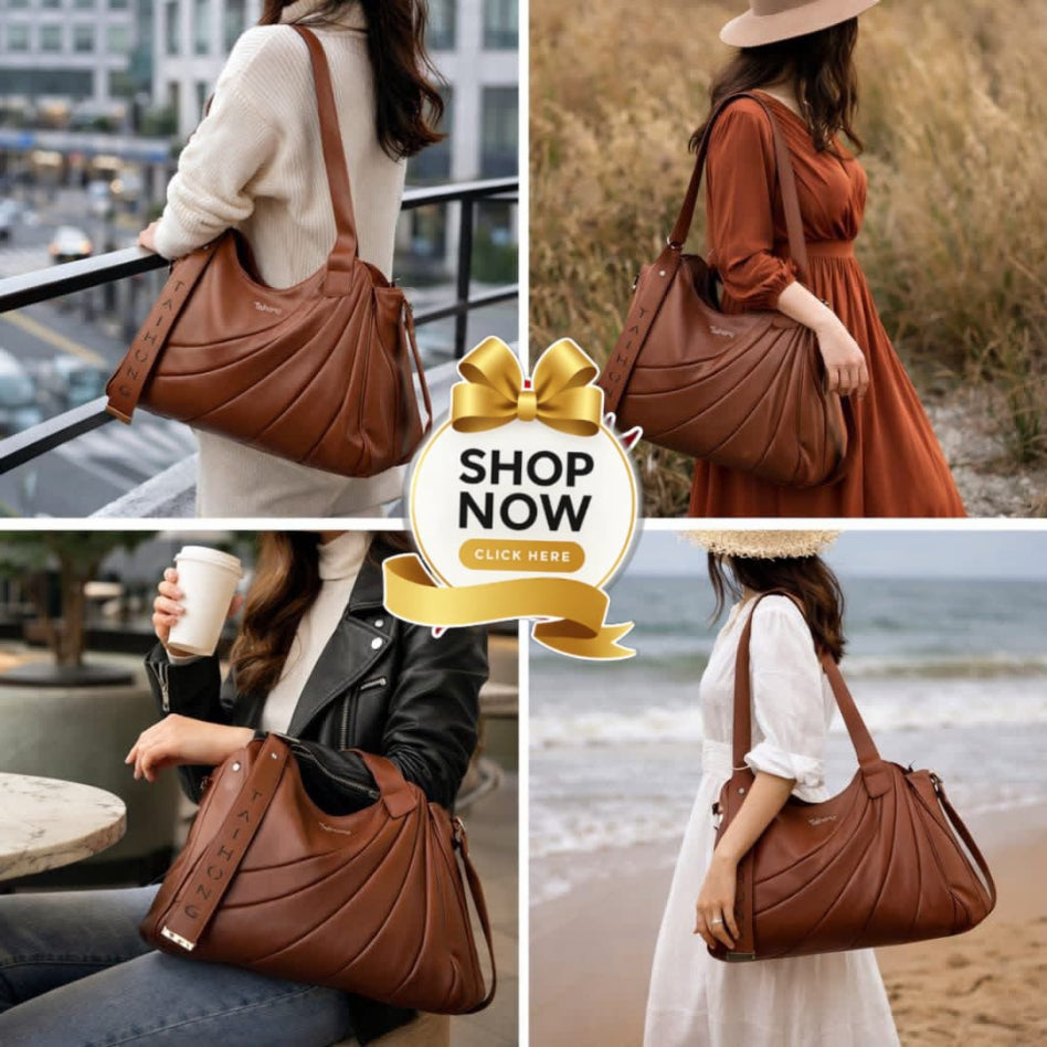 Pleated everyday chic handbag by Rivaalane