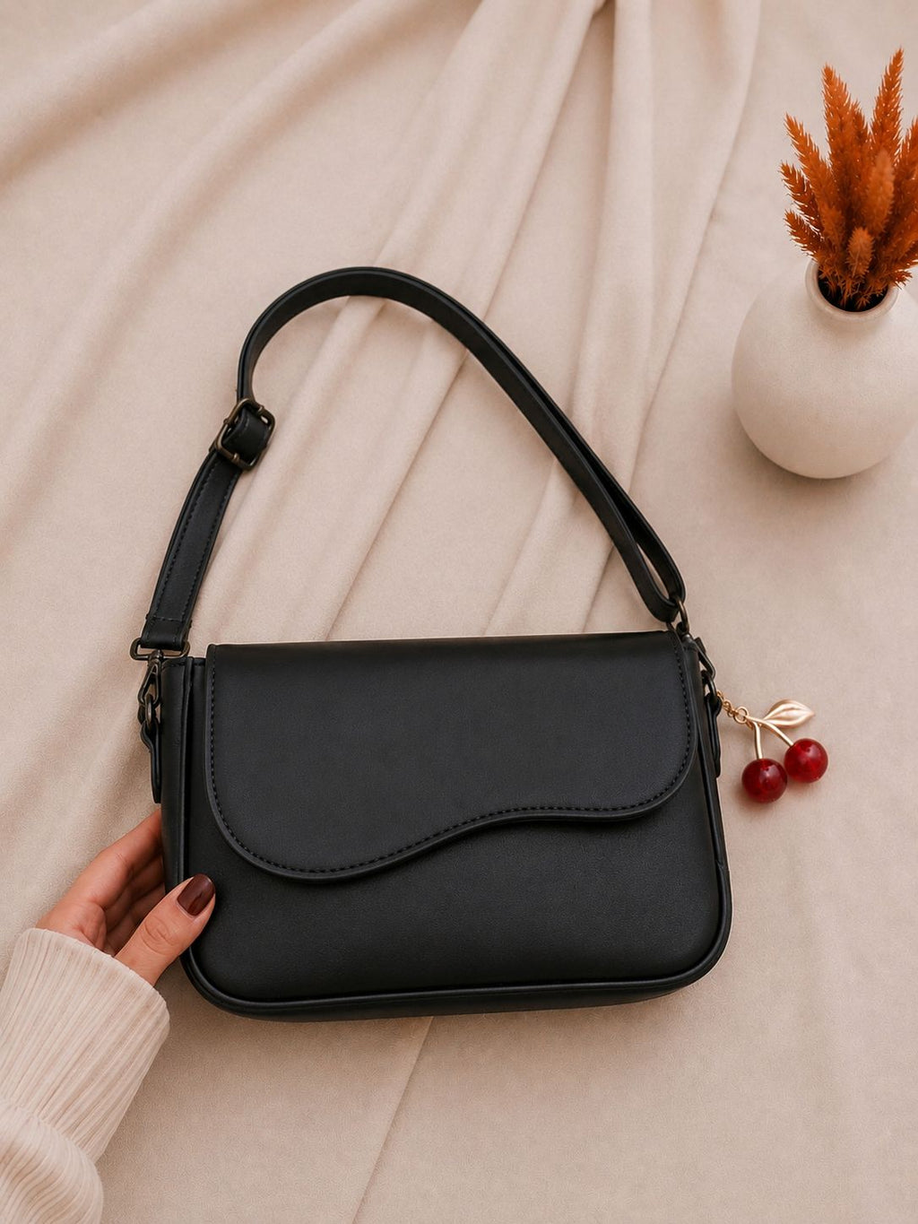 Premium Cherry Frame Shoulder Bag for Women by Rivaalane
