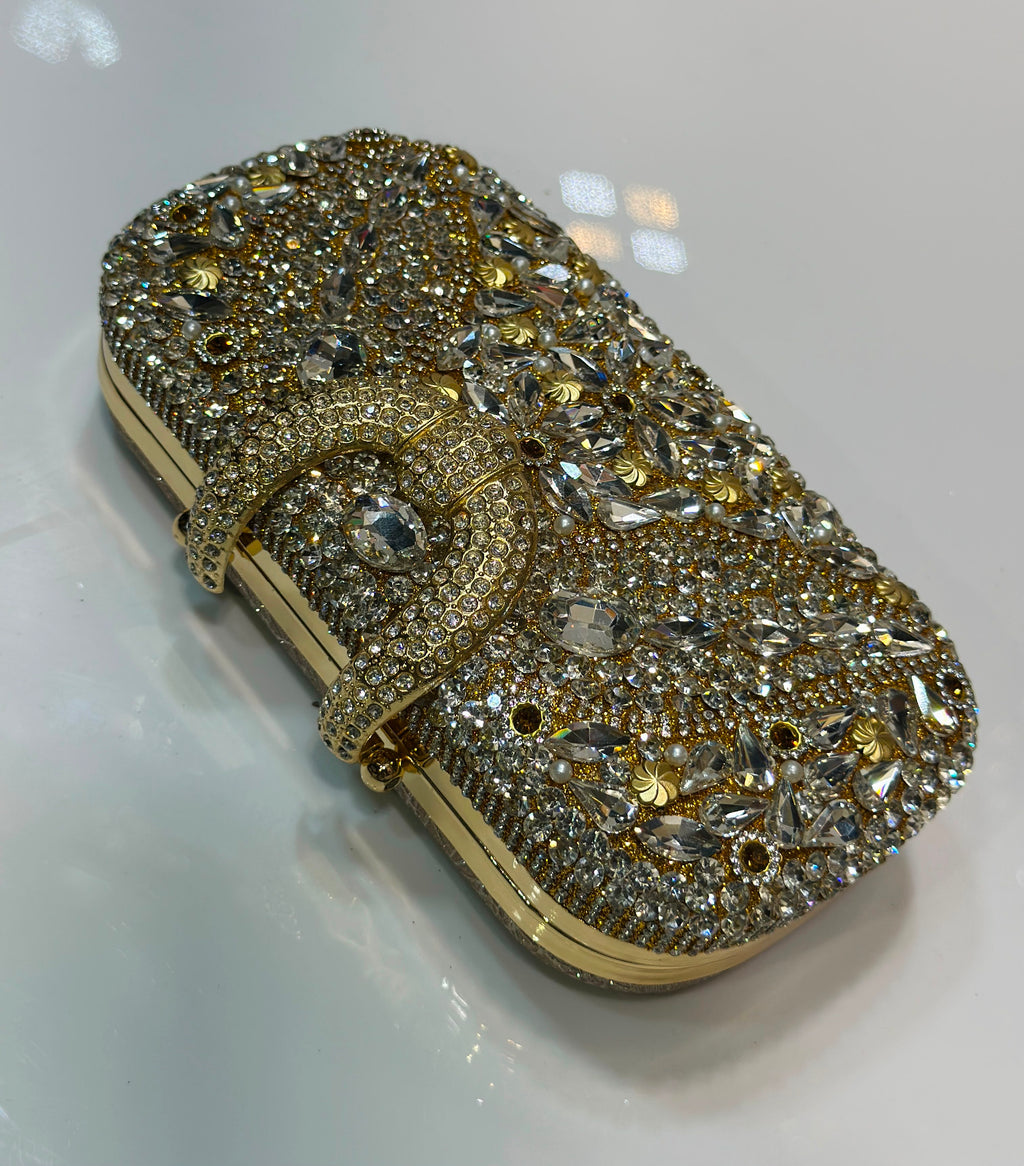 Premium Hard Case Crystal Clutch Bag for Women Perfect for Wedding and Party Wear