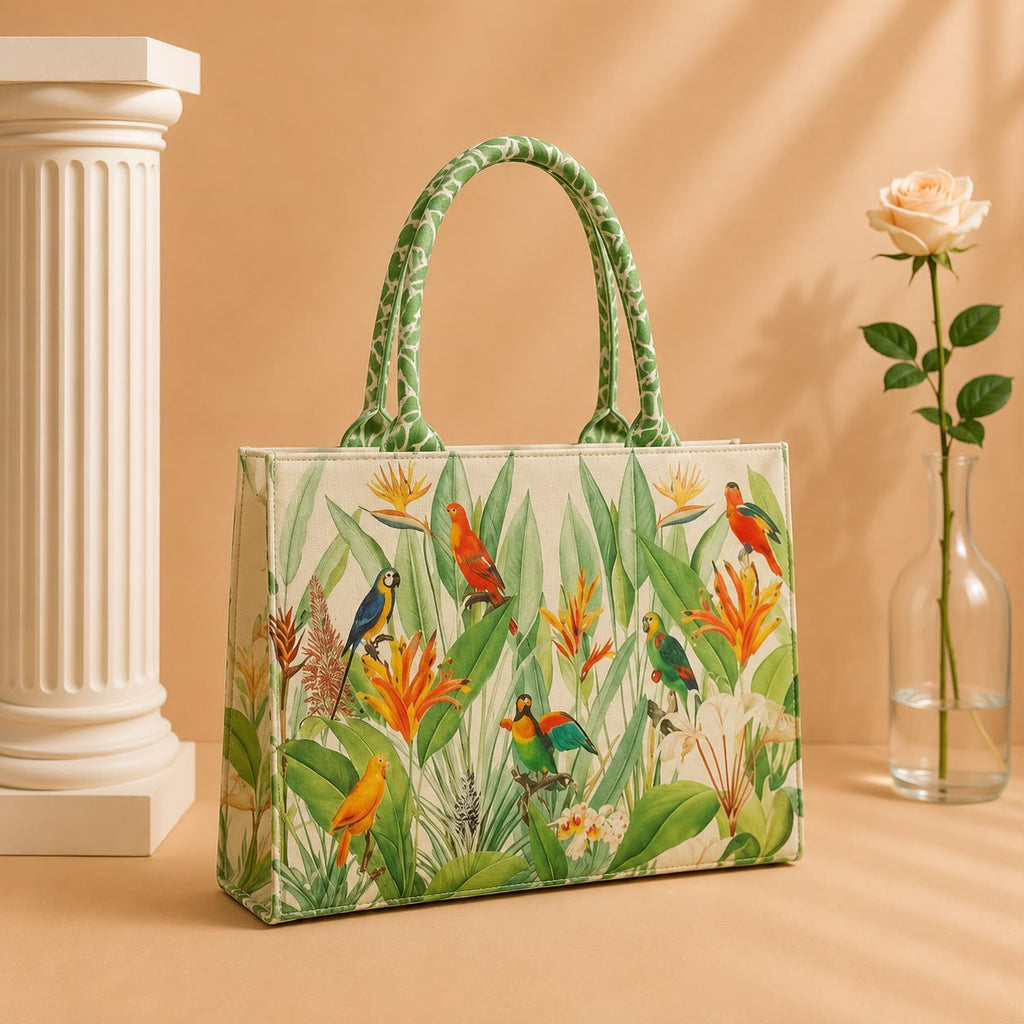 Rivaalane Luxury Block Print Tote Bag