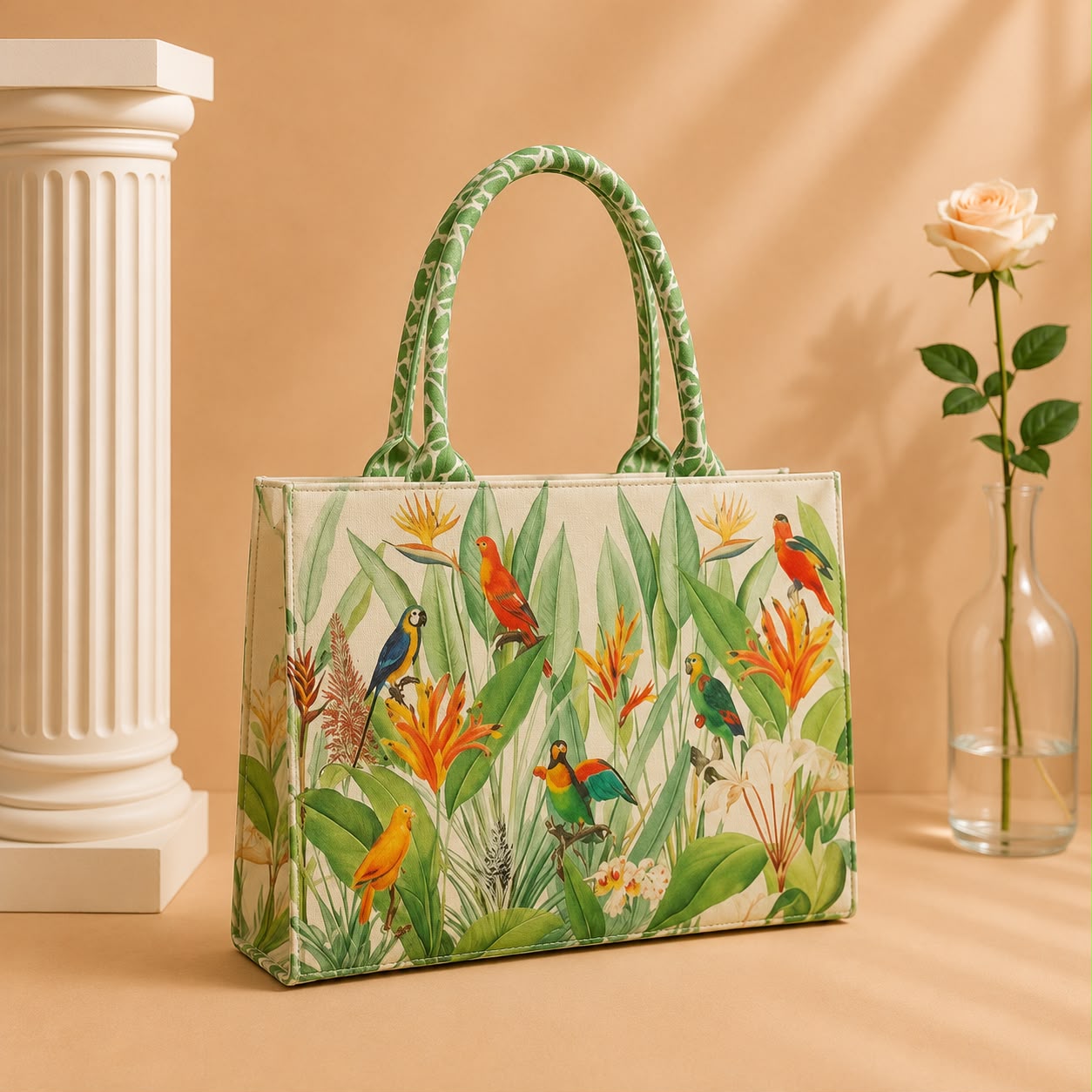 Rivaalane Luxury Block Print Tote Bag