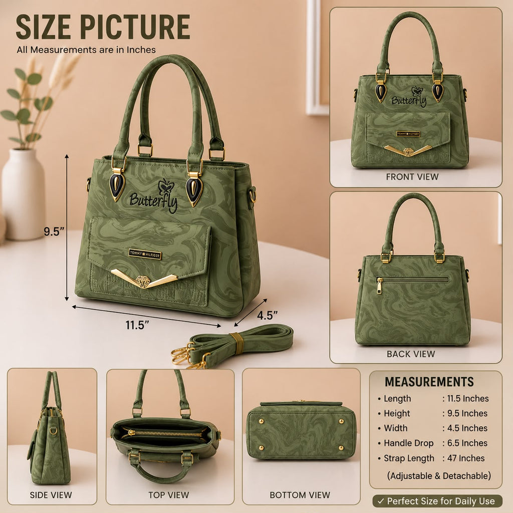 Rivaalane Luxury Marble Print Handbag