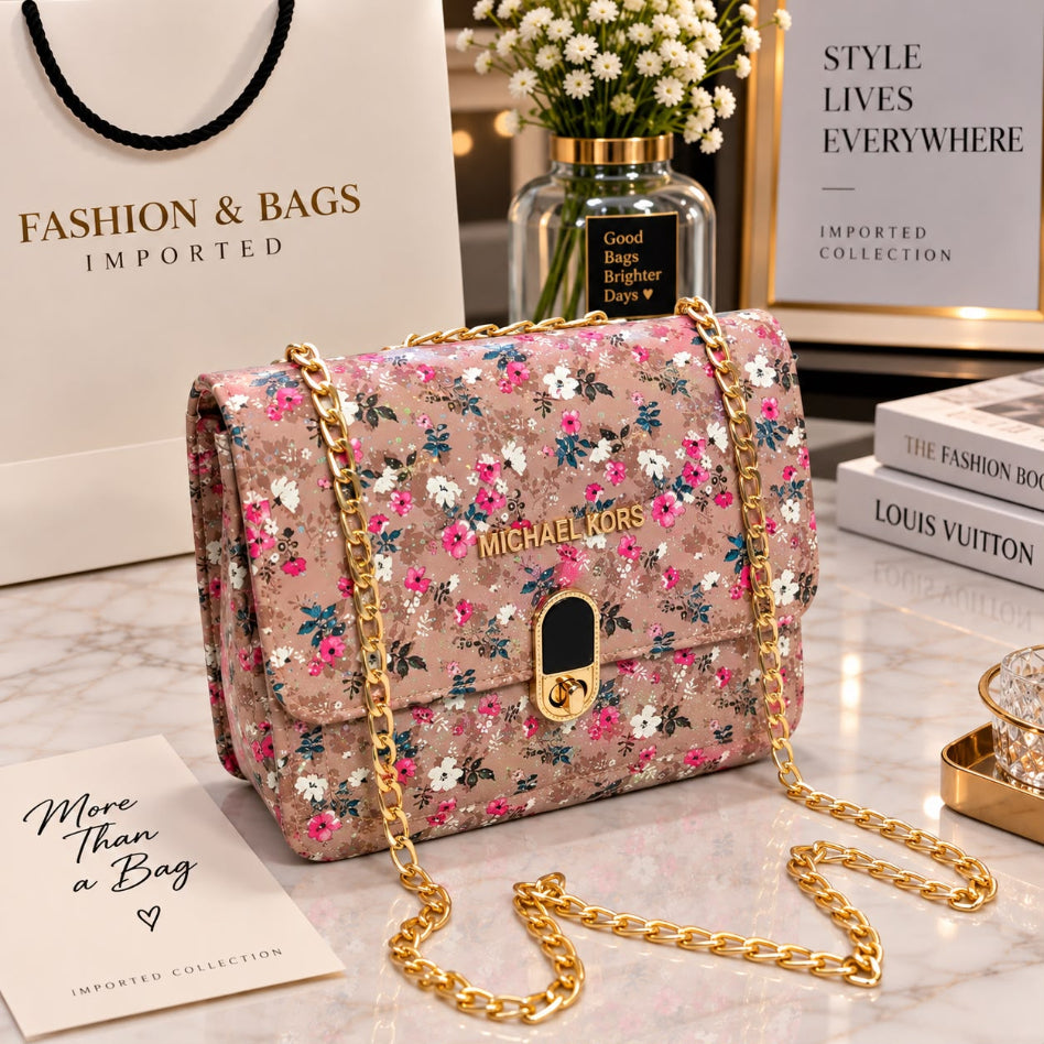 Rivaalane floral quilted shoulder bag for women