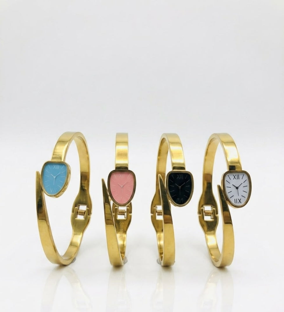 Rivaalane gold plated bangle bracelet for women