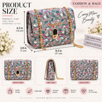Rivaalane quilted handbag with floral print