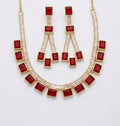 Rivaalane zircon crystal necklace set for women