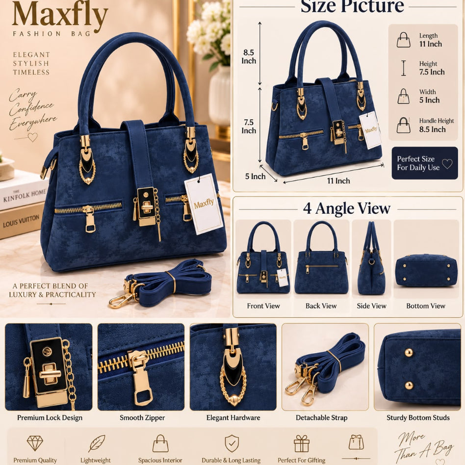 Sophisticated structured handbag for shopping and casual outings