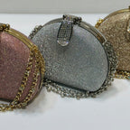 Sparkly rhinestone clasp mini hardcase shoulder bag for women by Rivaalane