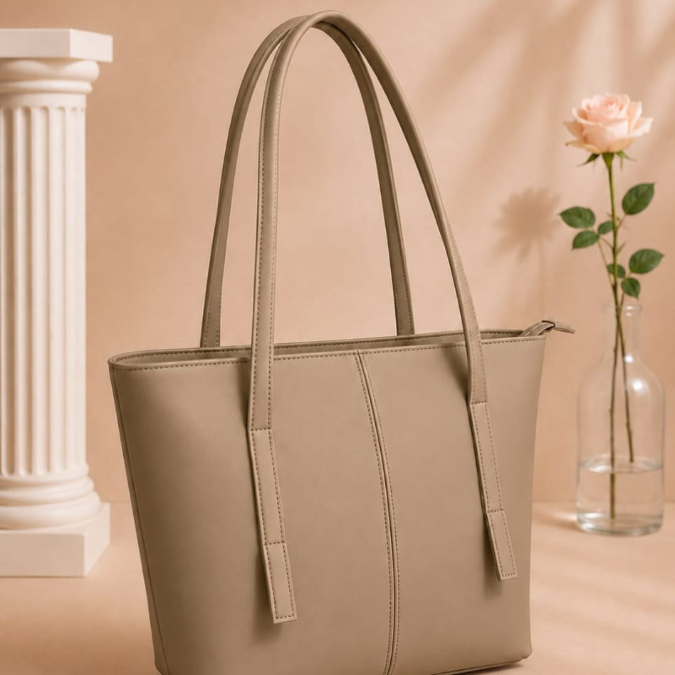 Stylish zippered casual tote bag for women by Rivaalane