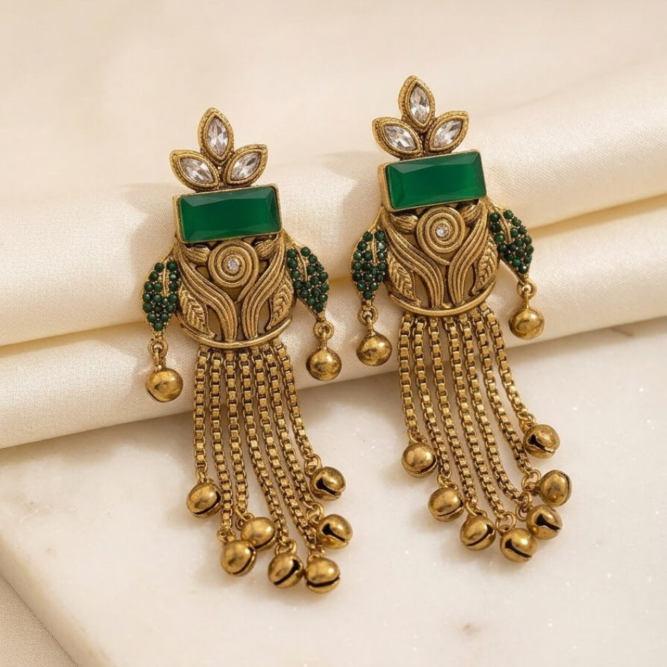 Traditional-inspired statement earrings by Rivaalane