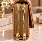Versatile quilted top handle and crossbody bag