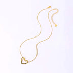 Dainty Puffy Heart Pendant Necklace with Beaded Chain Detail | Rivaalane