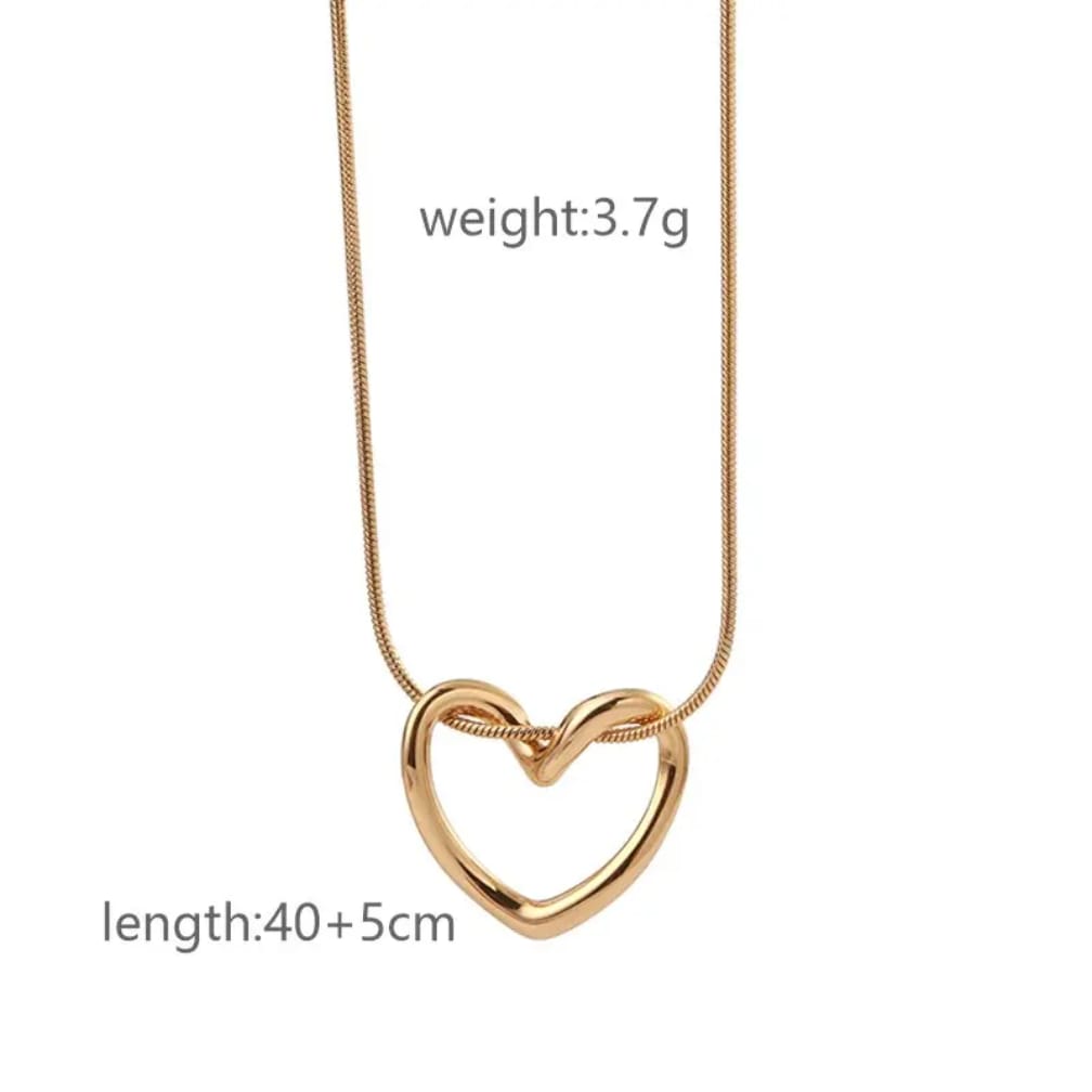 Dainty Puffy Heart Pendant Necklace with Beaded Chain Detail | Rivaalane