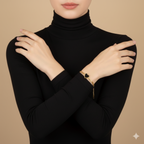 Women's gold plated bracelet with pearl heart detail