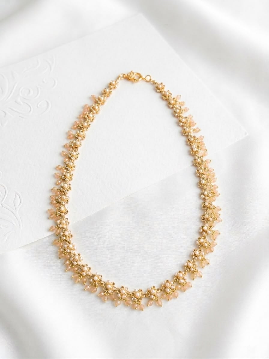 Women's traditional pearl mala jewellery
