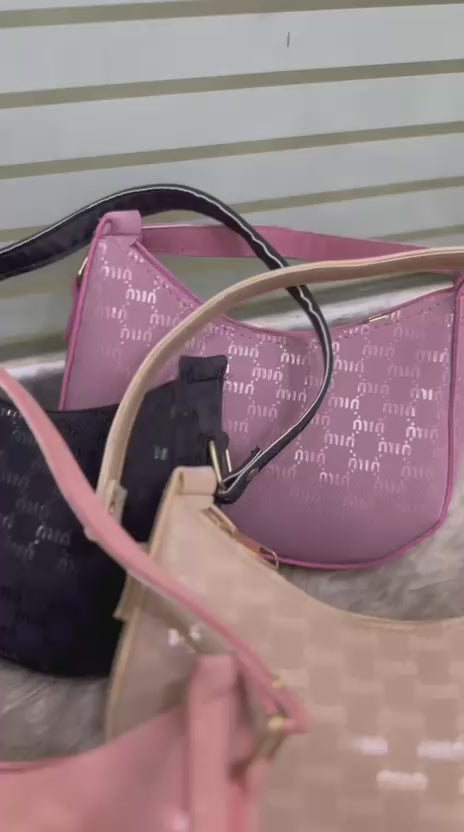 Chic monogram handbag for women shopping work and travel