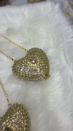 Elegant rhinestone pouch clutch for wedding celebrations